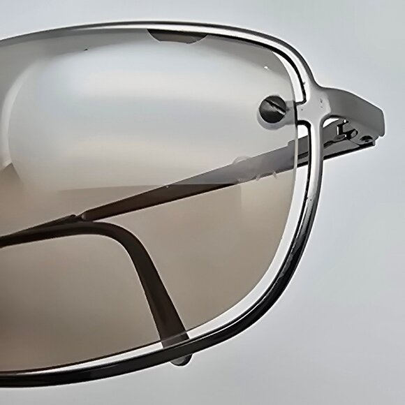 Giorgio Armani 1531 1144/54 Silver Frame Top Gradient Silver Lens Sunglasses - Picture 13 of 16